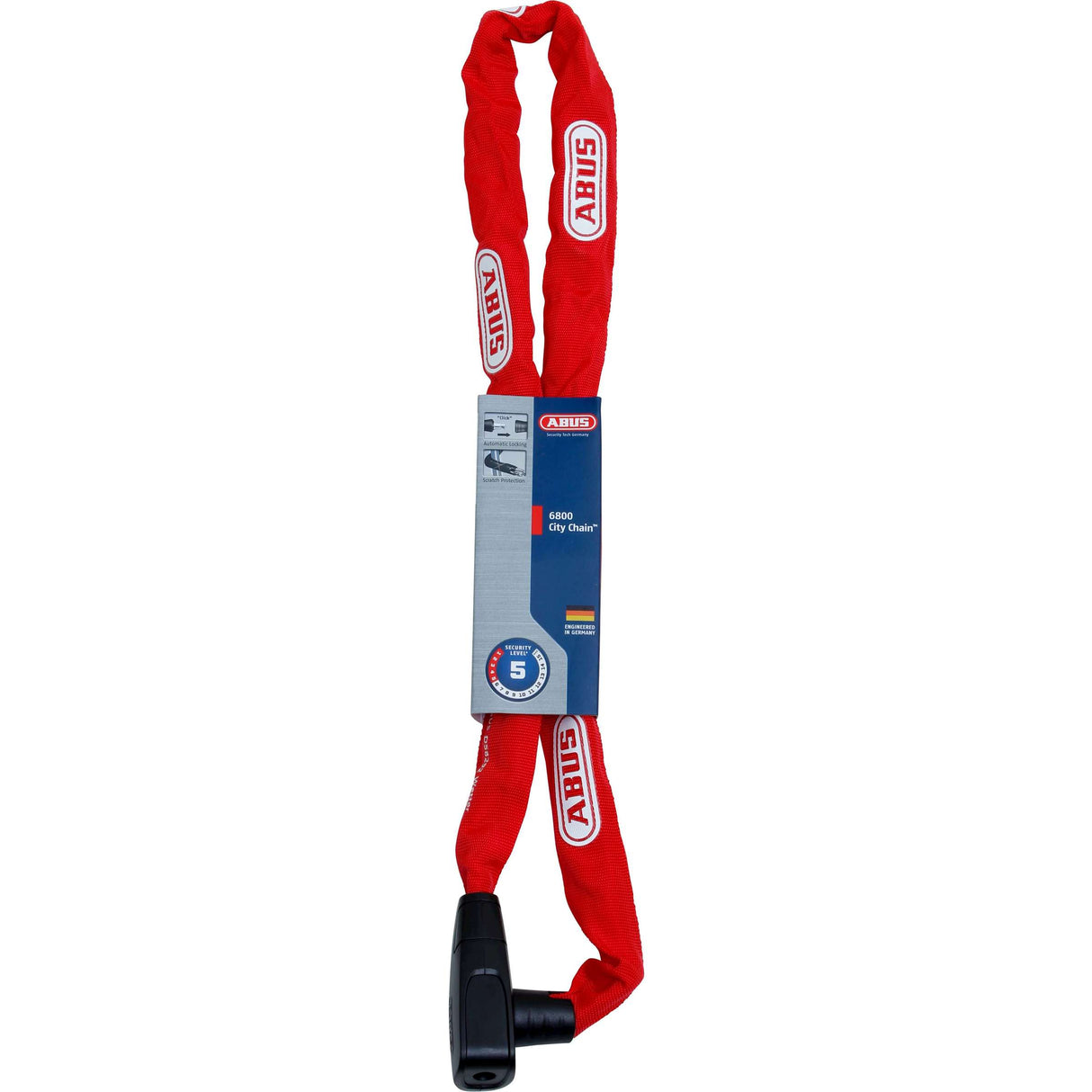 Abus CityChain 6800 110 Rood - Kettingslot
