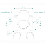 Miche bracketas bb30 68x46mm evo max