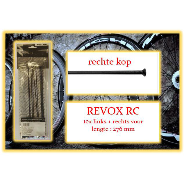 Miche spaak+nip. 10x lv+rv revox rc draadvelg