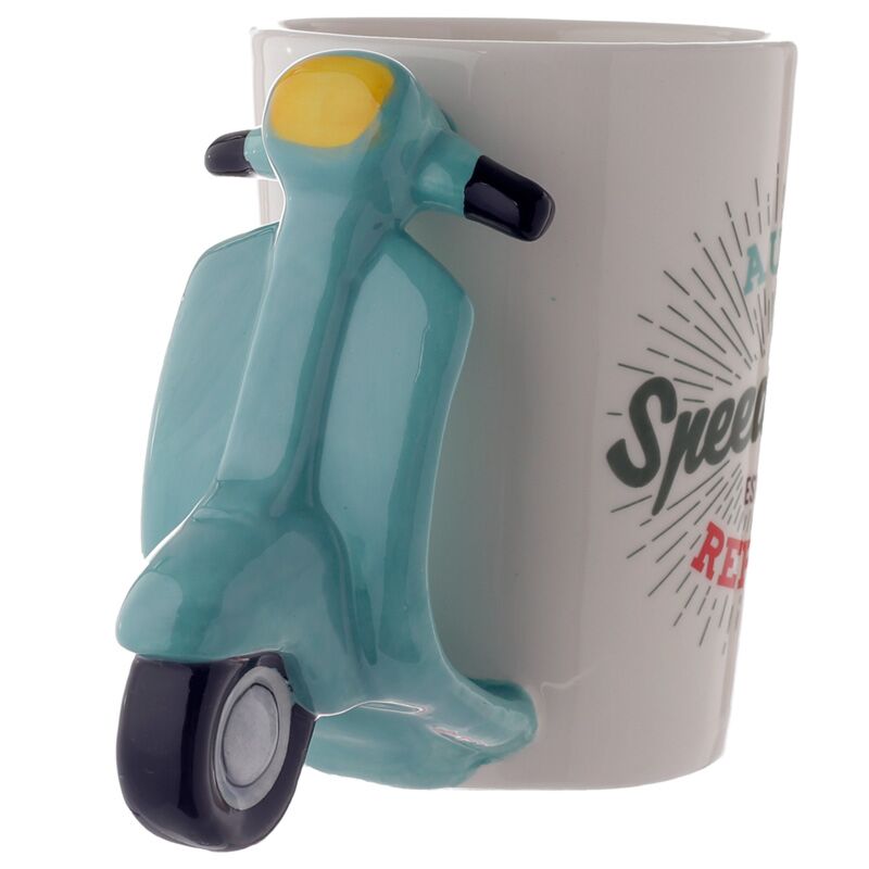 Scooter - gevormd handvat keramiek mok