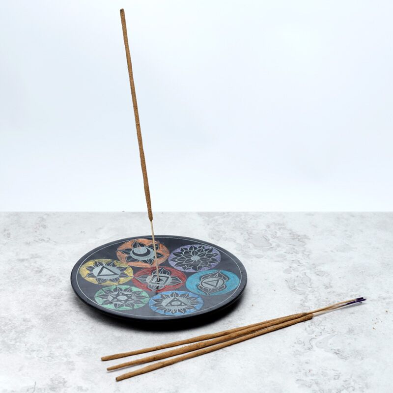 Zeepsteen chakra wierookhouder