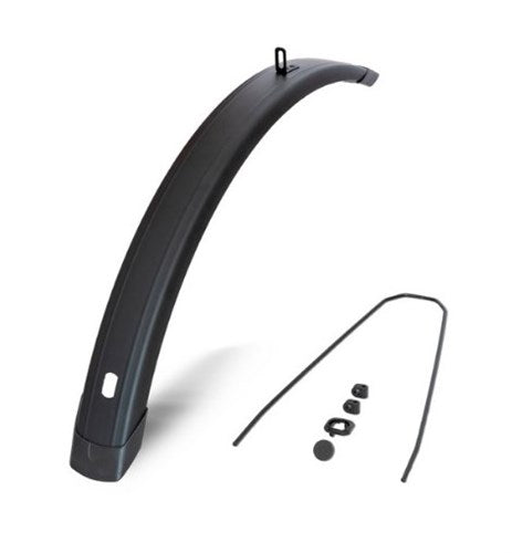 Eurofender voorspatbord 28 inch 58mm vlak mat zwart tempo square
