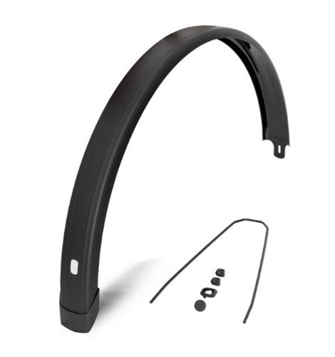 Eurofender achterspatbord 28 inch 65mm vlak mat zwart tempo squa