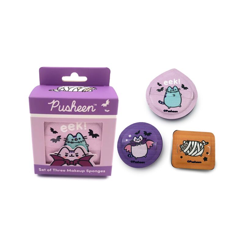 Pusheen de kat halloween set van 3 make-up sponsjes