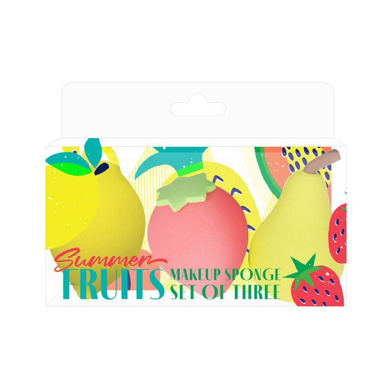 Zomerfruit set van 3 makeup sponsjes