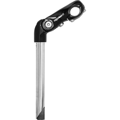 Ergotec stuurpen 25.4mm verstelbaar zwart rvs 230 90mm