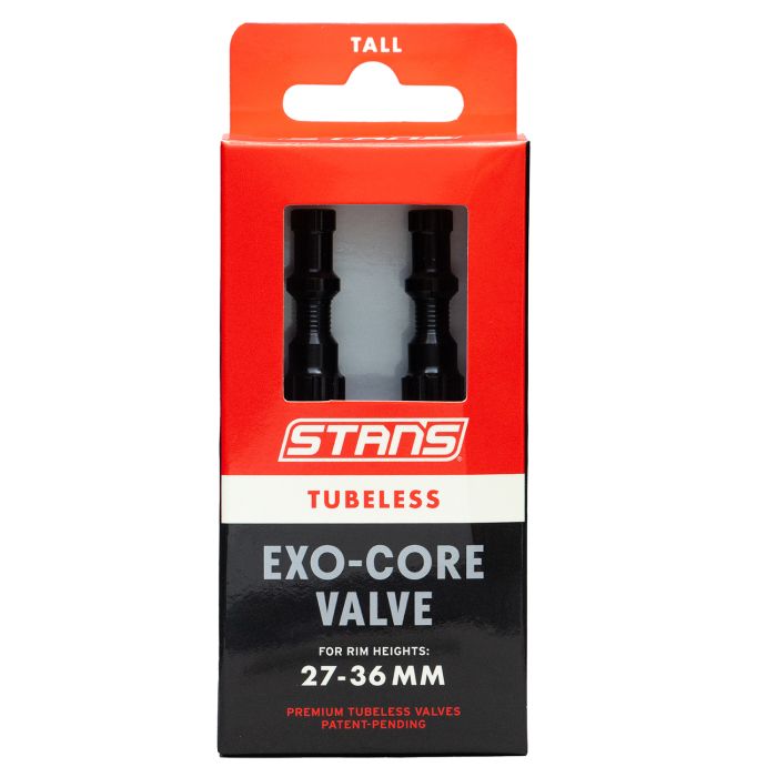 Stans stan's tubeless exo-core valves - tall - black