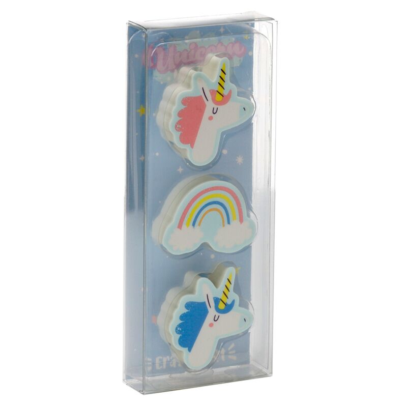 Set van 3 eenhoorn magie gummen