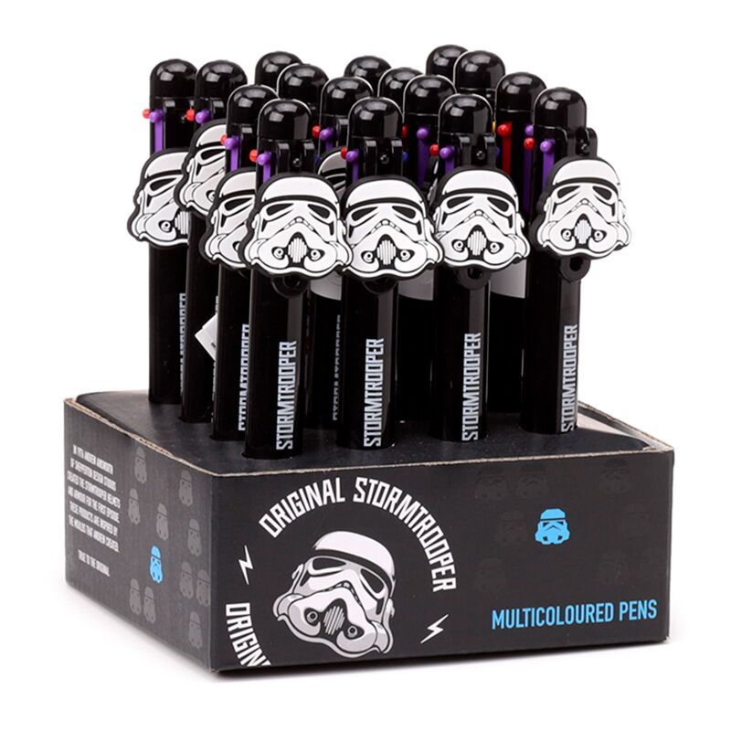 The original stormtrooper meerkleurige pen (6 kleuren) met bedeltje
