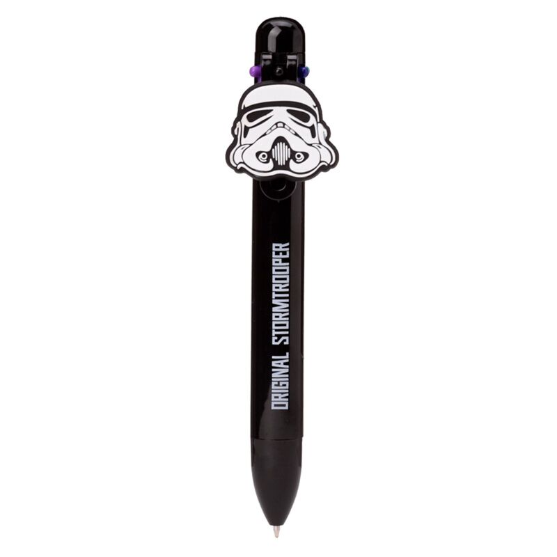 The original stormtrooper meerkleurige pen (6 kleuren) met bedeltje