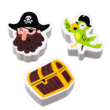 Set van 3 jolly roger piraten gummen