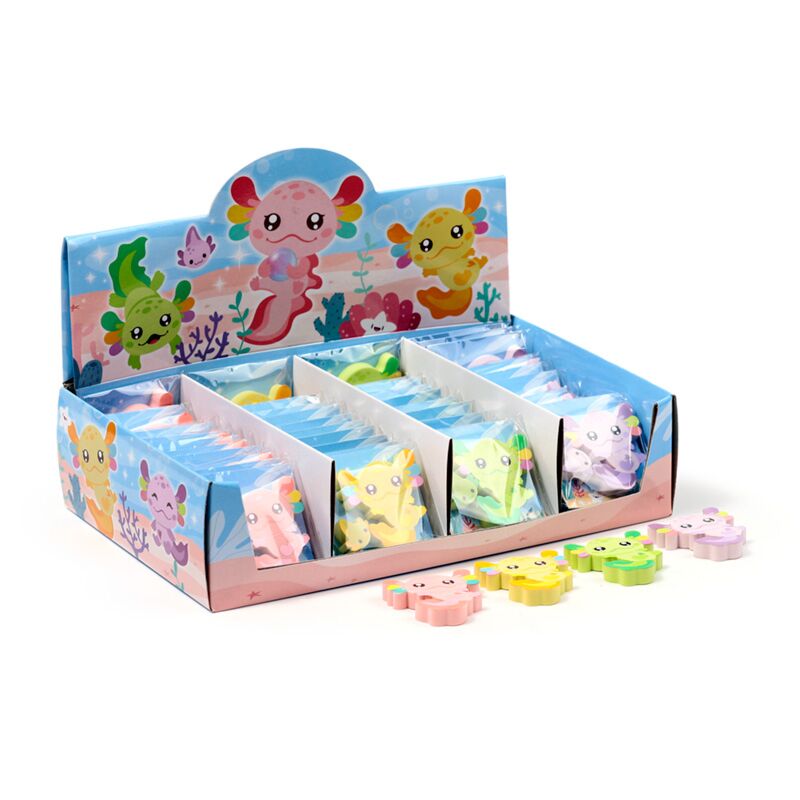 Set van 2 axolotl (salamander) gummen