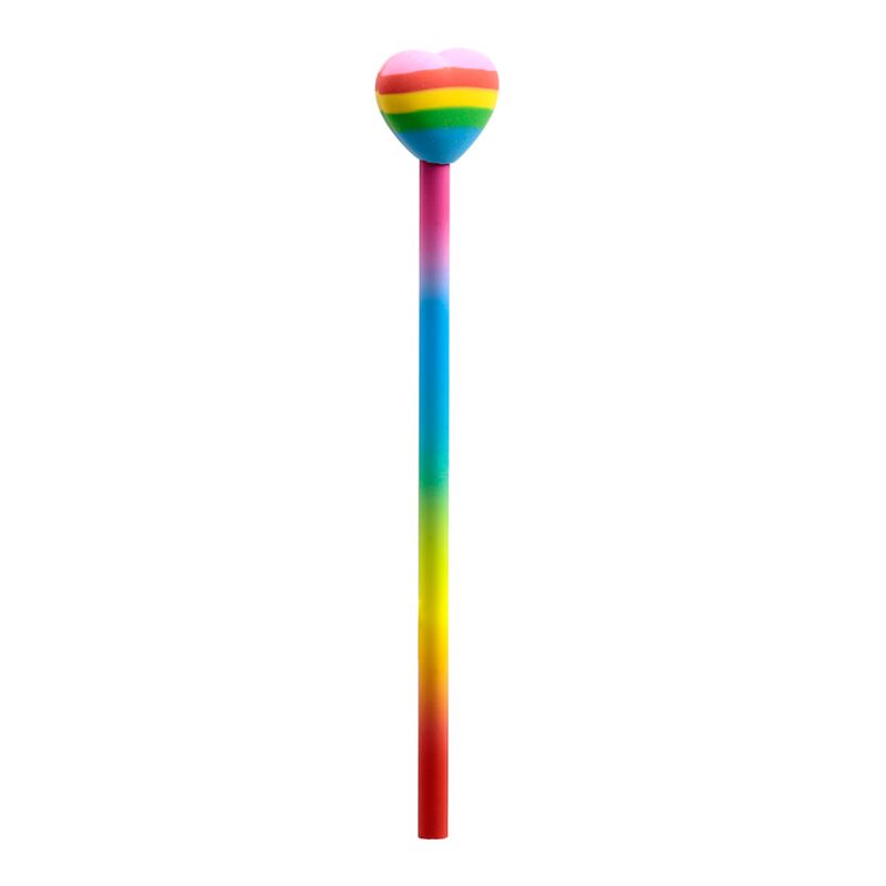 Regenboog hart - gum potlood
