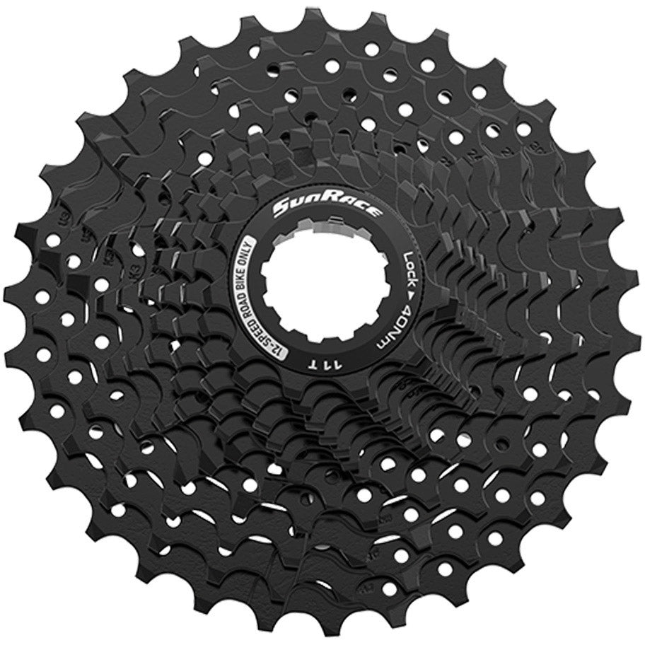 Superior sunrace cassette csrz800 12v 11-34t zwart rood