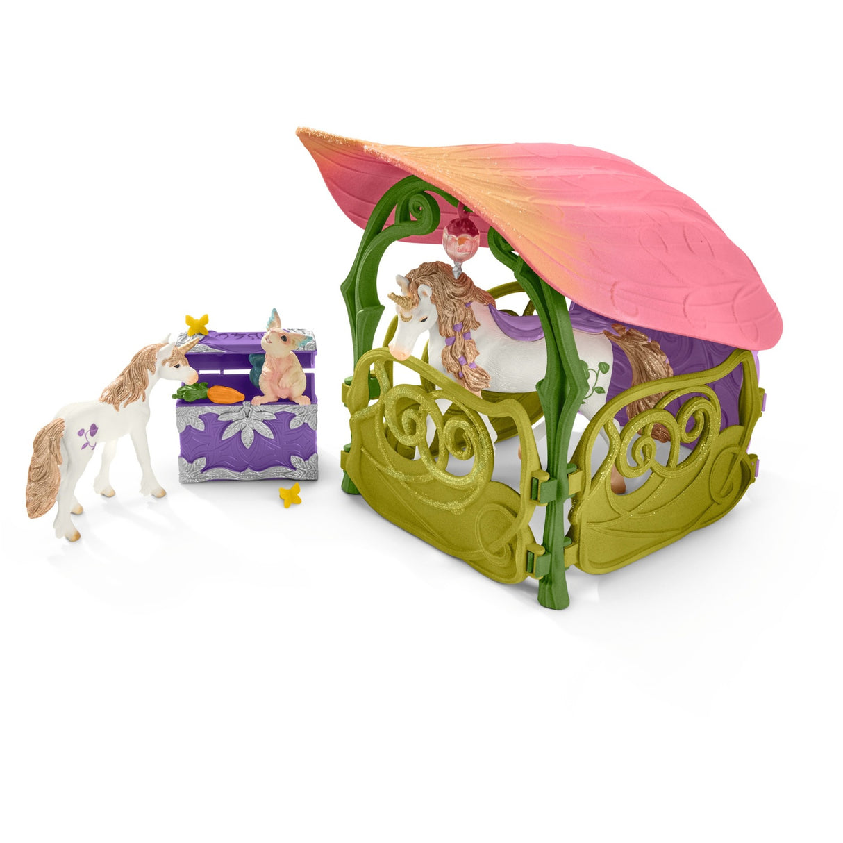 Schleich Bayala Glinsterend bloemenhuis met eenhoorns, me