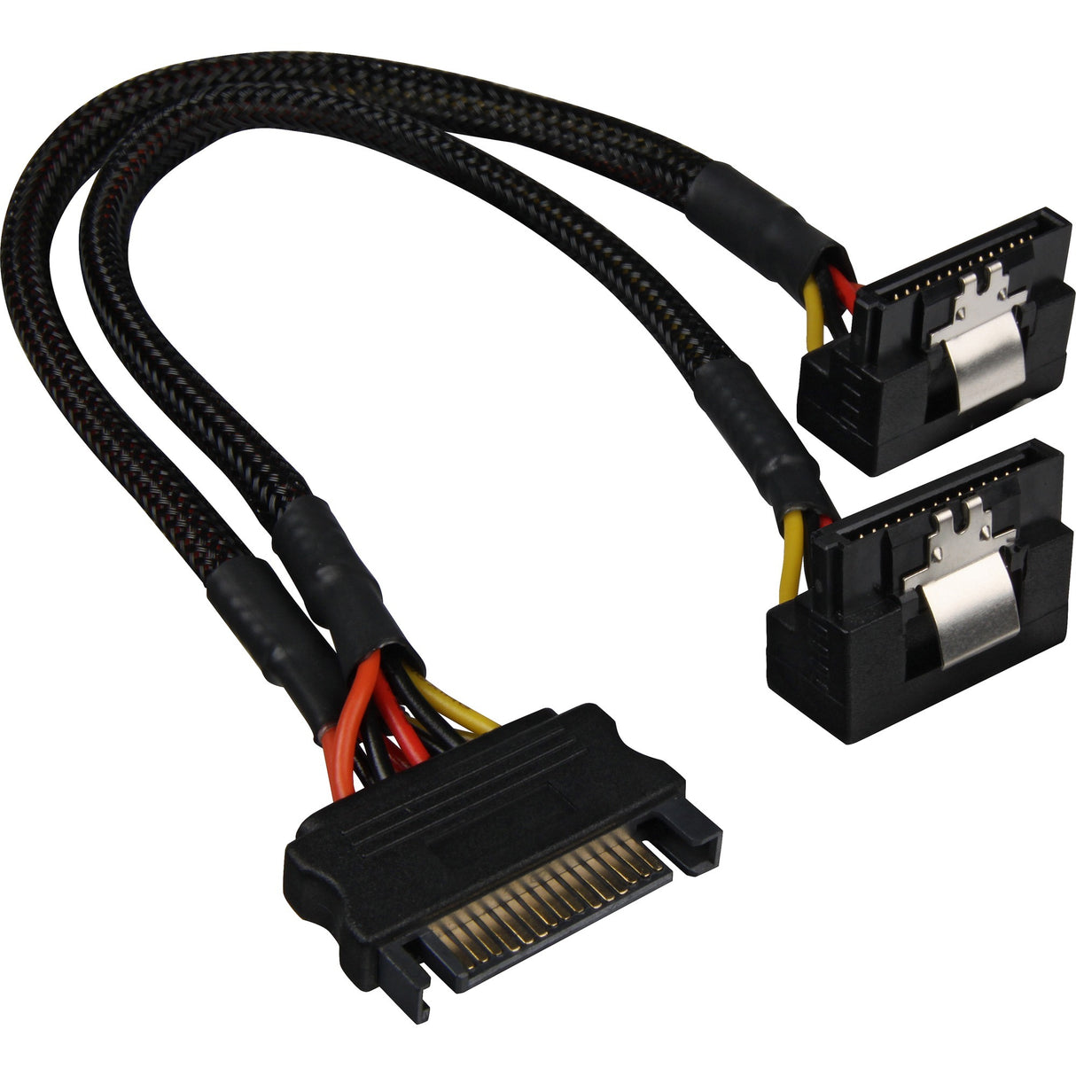 Sharkoon Sata YStroomadapter 90 graden, 0,20m