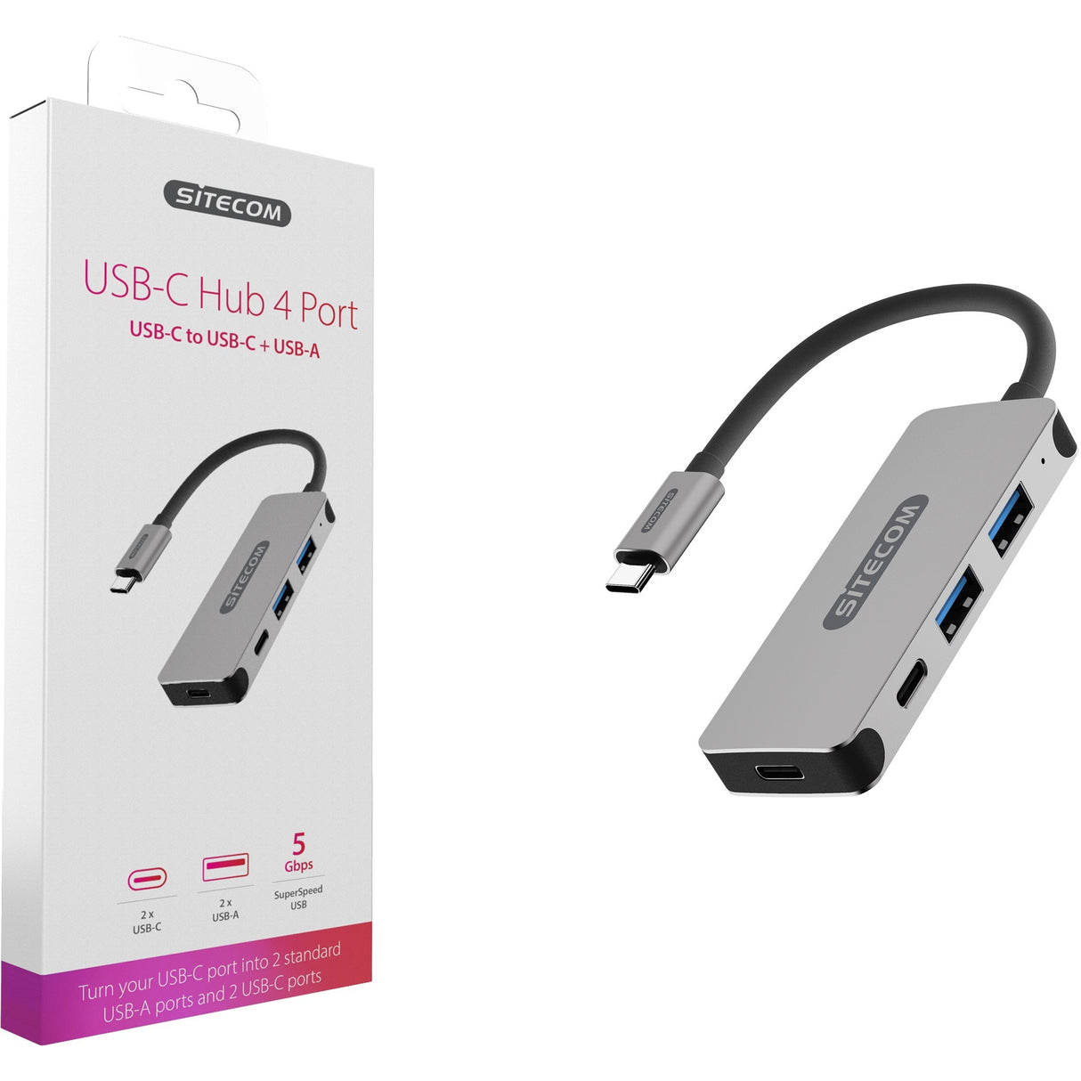Sitecom CN-384 USB-C Hub 4 Port