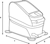 Oxford m4r tank rugzak tank rugzak m4r zwart 4l magneten banden