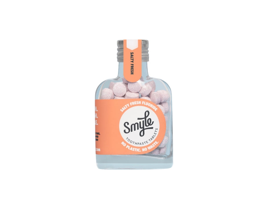 Smyle tandpasta tabs salty fresh - flesje 65st. - met fluoride