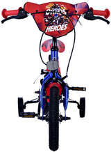 Sonic prime kinderfiets - jongens - 12 inch - blauw rood - twee handremmen