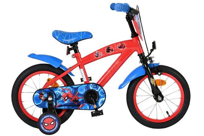 Spiderman marvel spider-man kinderfahrrad - jungen - 14 zoll - rot blau