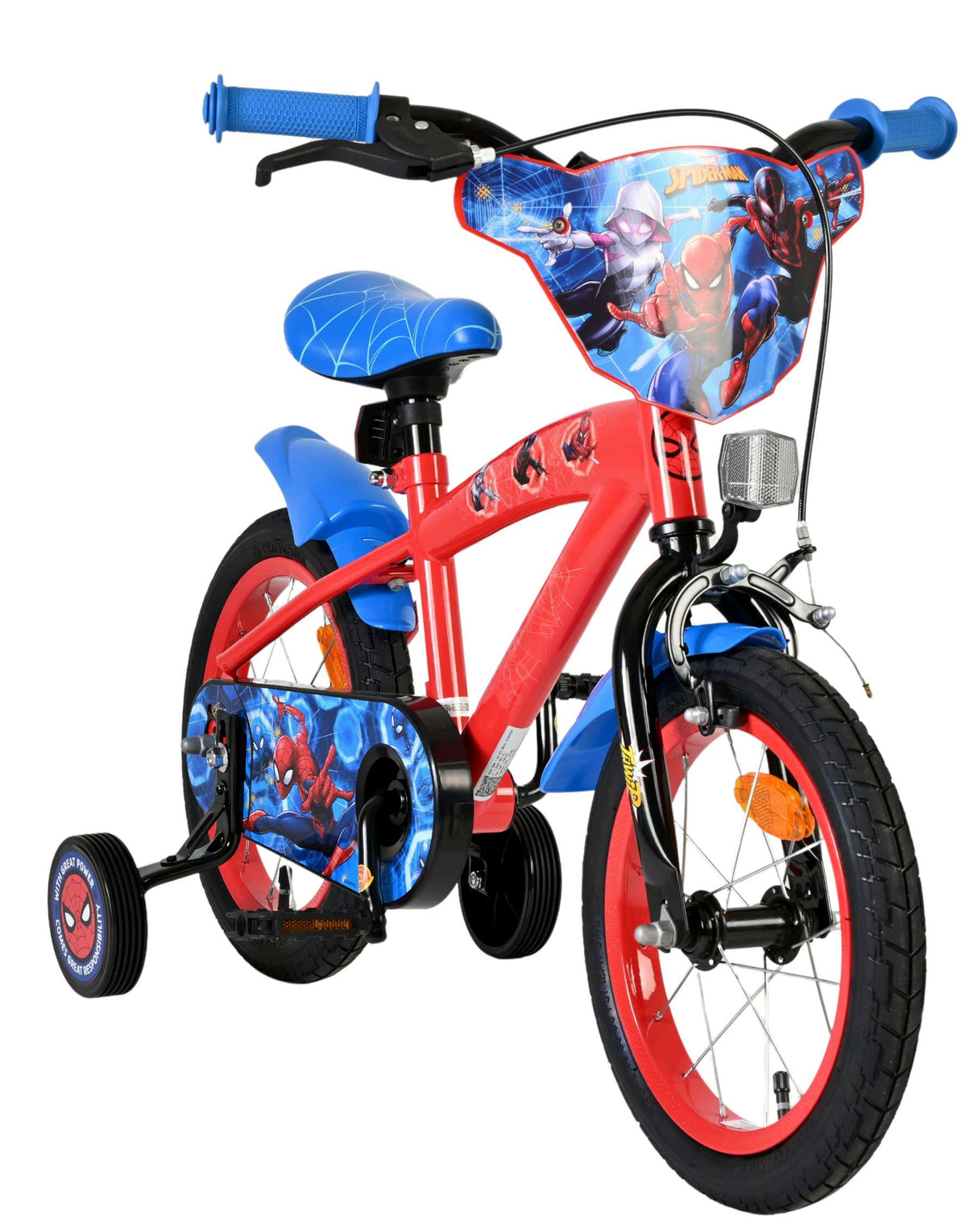 Spiderman marvel spider-man kinderfahrrad - jungen - 14 zoll - rot blau