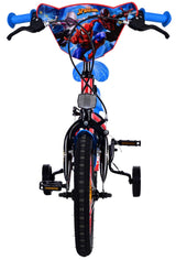 Spiderman ultimate spider-man kinderfiets - jongens - 14 inch - blauw rood - twee handremmen