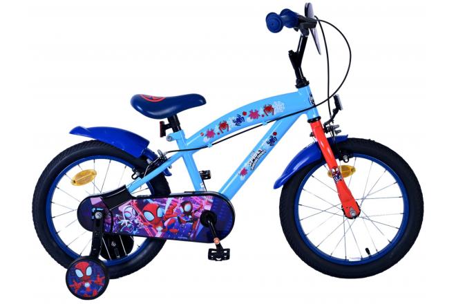Spidey and his amazing friends spidey kinderfiets - jongens - 16 inch - blauw - twee handremmen