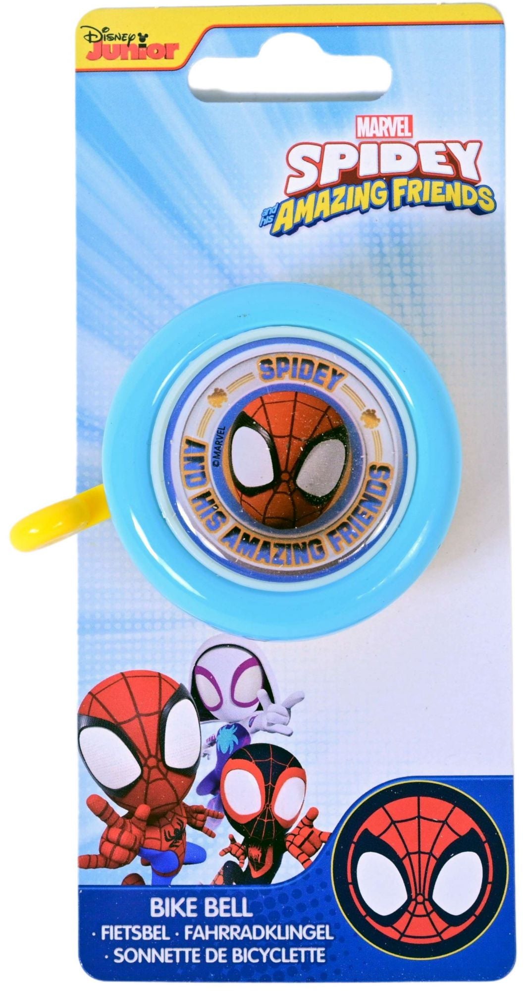 Spidey and his amazing friends fietsbel - jongens - blauw rood geel