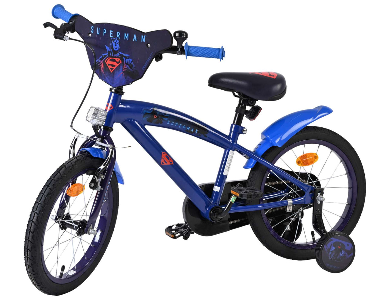 Superman kinderfiets - jongens - 16 inch - blauw
