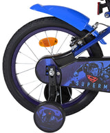 Superman kinderfiets - jongens - 16 inch - blauw - twee handremmen