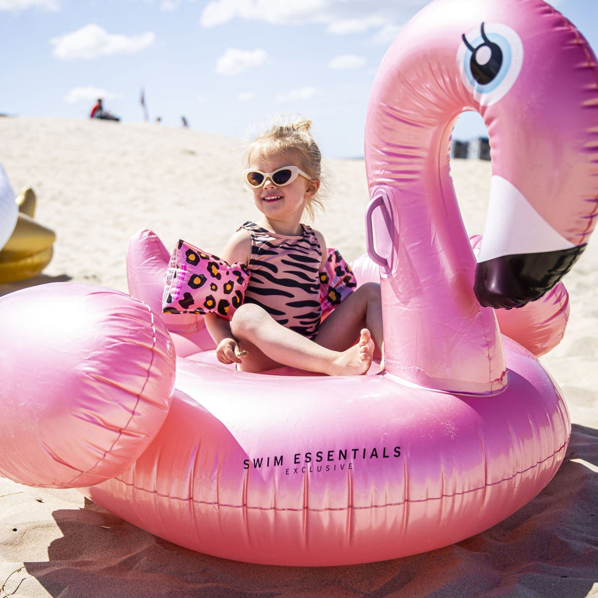 Dreamscape | rosé goud opblaas flamingo xxl