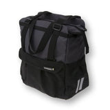 Basil Shopper XL - sportieve en trendy fietstas voor boodschappen en strand, zwart antraciet, 20L