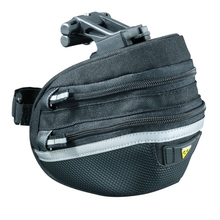 Topeak zadeltas WP II M, Zwart, Waterafstotend, Polyester, Adapter, 1,25L, QuickClick, Reflecterend, 152g