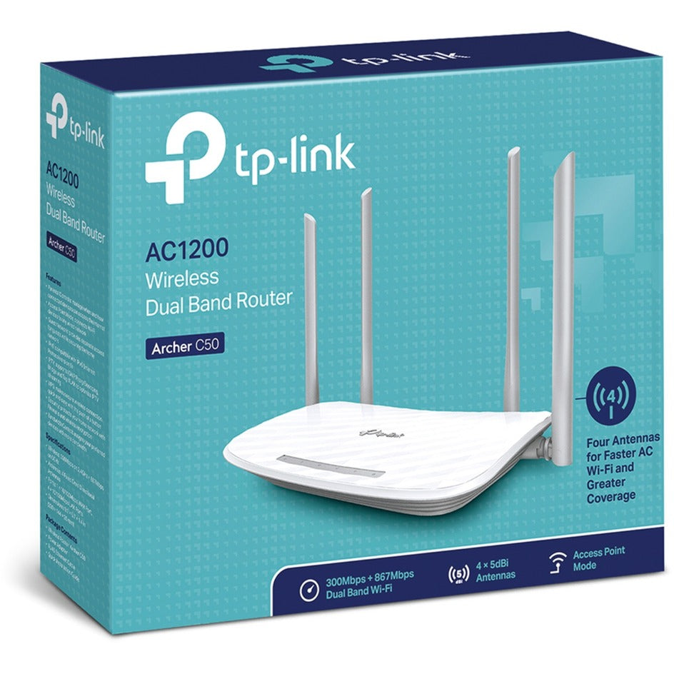 TP-Link TP-Link Archer C50 V3 AC1200 Draadloze Dual Band Router