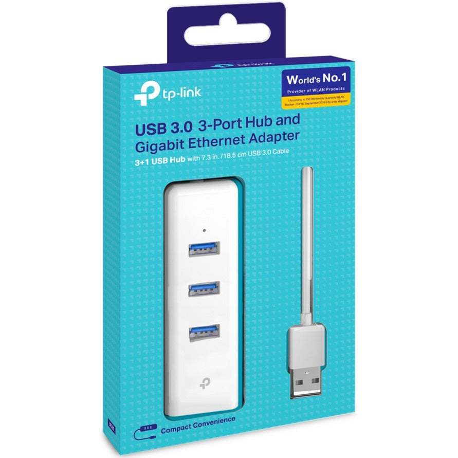 TP-Link USB 3.0 3 Poort Hub Gigabit Ethernet Adapter 2 i