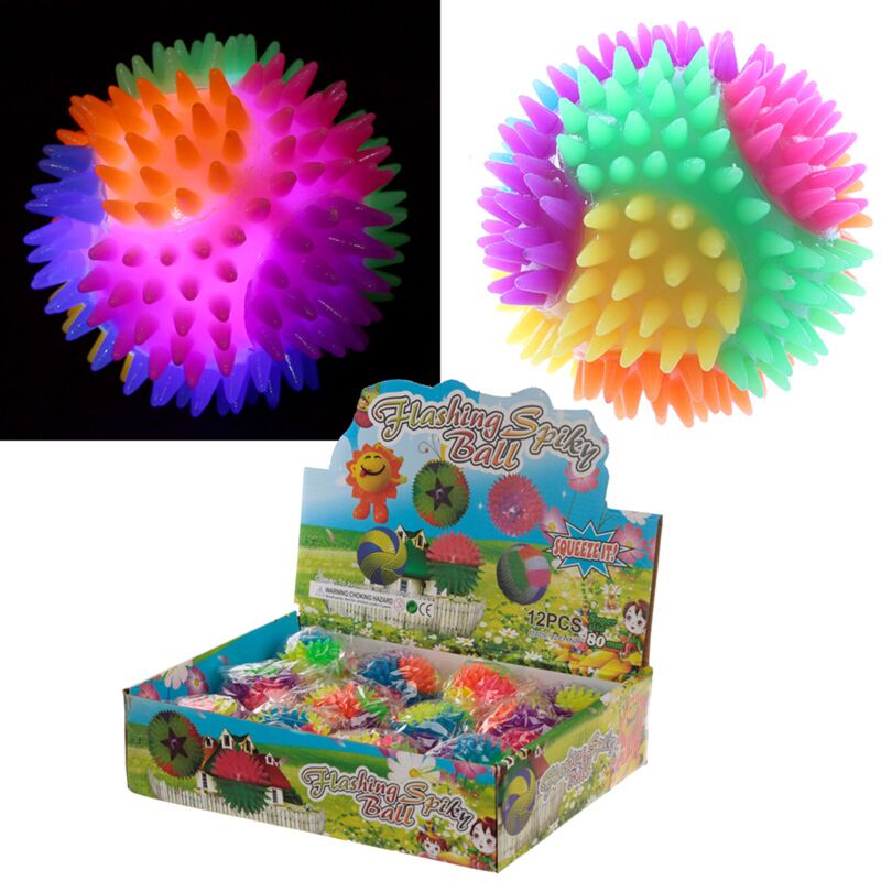 Puntige stuiterbal met led 7cm