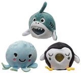 Queasy squeezies adoramals zeehond octopus haai pinguïn knijp speelgoed