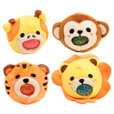 Queasy squeezies adoramals leeuw giraffe aap en tijger pluche speelgoed