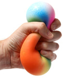 Regenboog knipp speelgoed stressbal 9cm