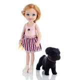 Sally aankleed pop met hond accessoires