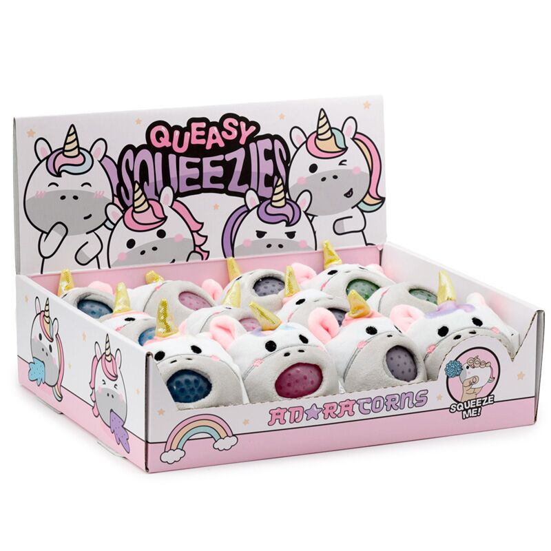 Queasy squeezies adoracorns eenhoorn pluche knijp speelgoed