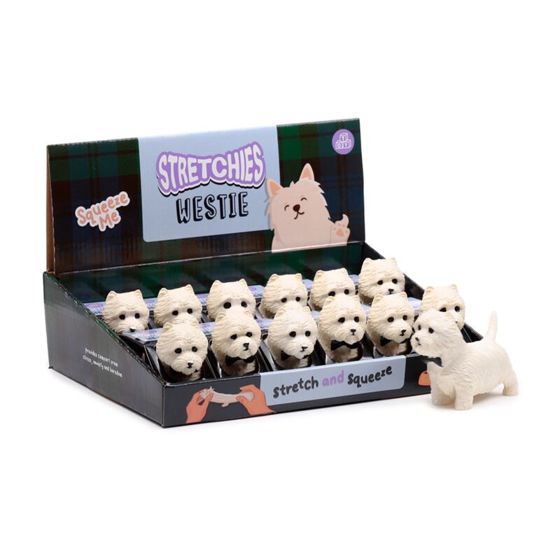 Stretch speelgoed west highland terrier hond