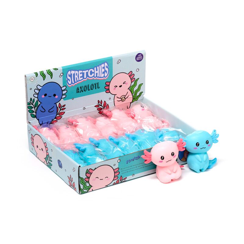 Stretch knijp speelgoed axolotl