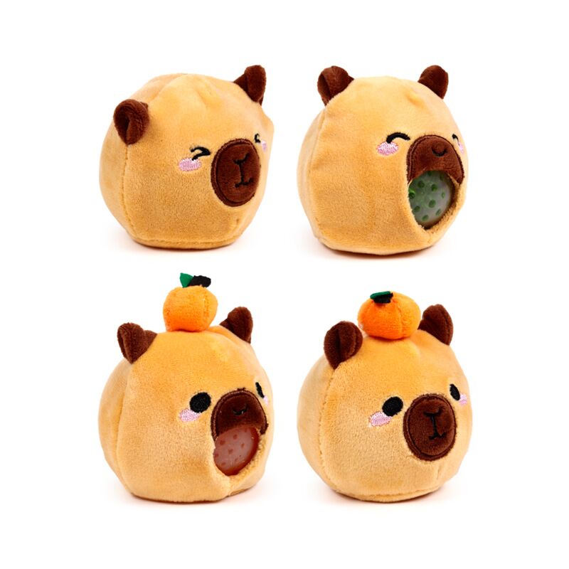 Queasy squeezies adoramals capibara pluche knijp speelgoed