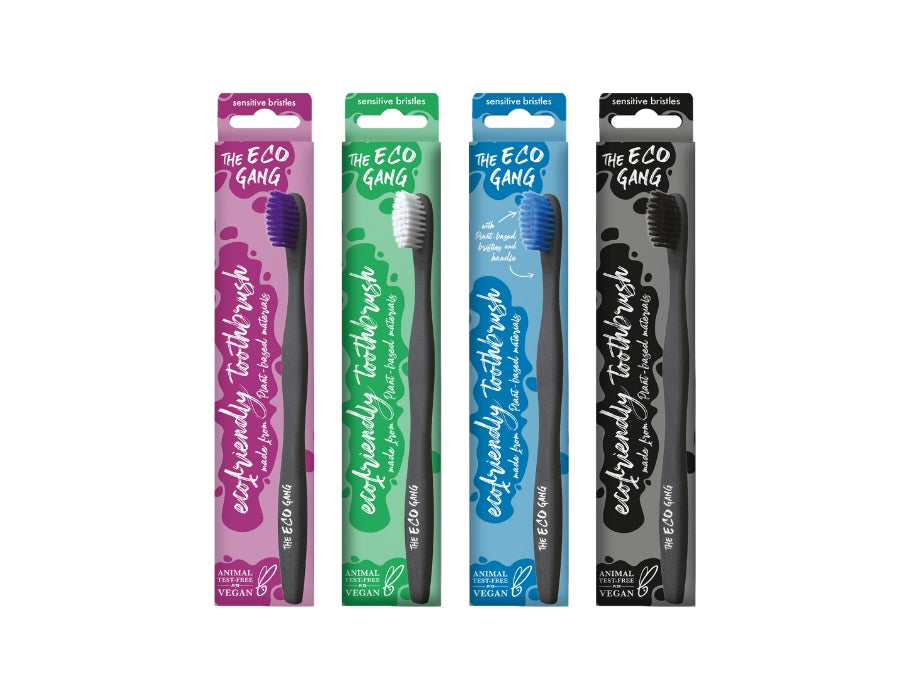 The eco gang plant-based tandenborstel - sensitive - mix omdoos 20st.