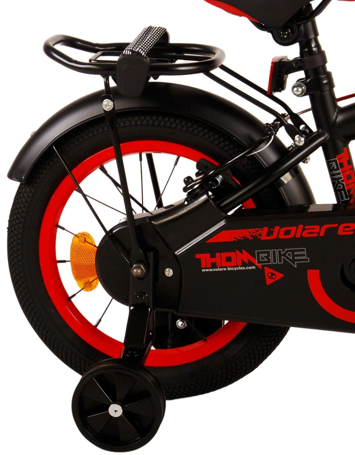 Volare Thombike Kinderfiets Jongens 14 inch Zwart Rood Twee Handremmen