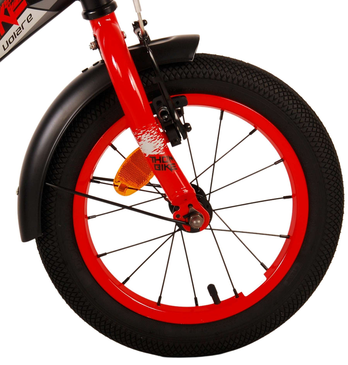 Volare Thombike Kinderfiets Jongens 14 inch Zwart Rood Twee Handremmen