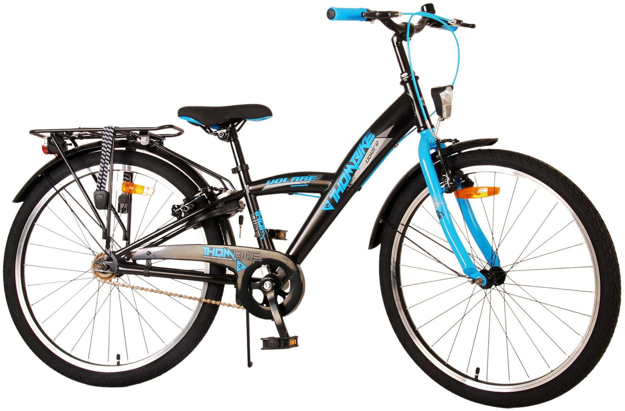 Volare thombike kinderfiets - jongens - 24 inch - zwart blauw - twee handremmen