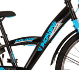 Volare thombike kinderfiets - jongens - 24 inch - zwart blauw - twee handremmen